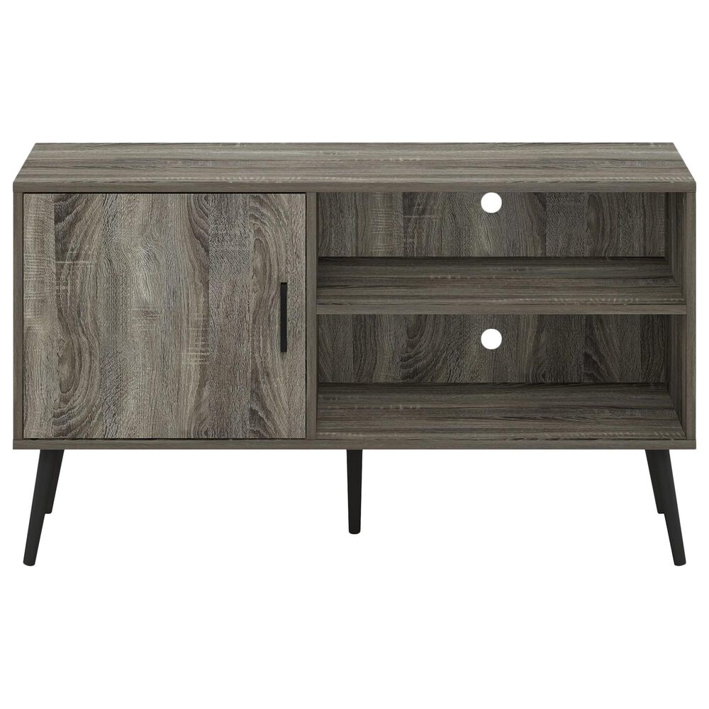 HOMLUX 43.3" TV Stand with 1-Door in French Oak, , large