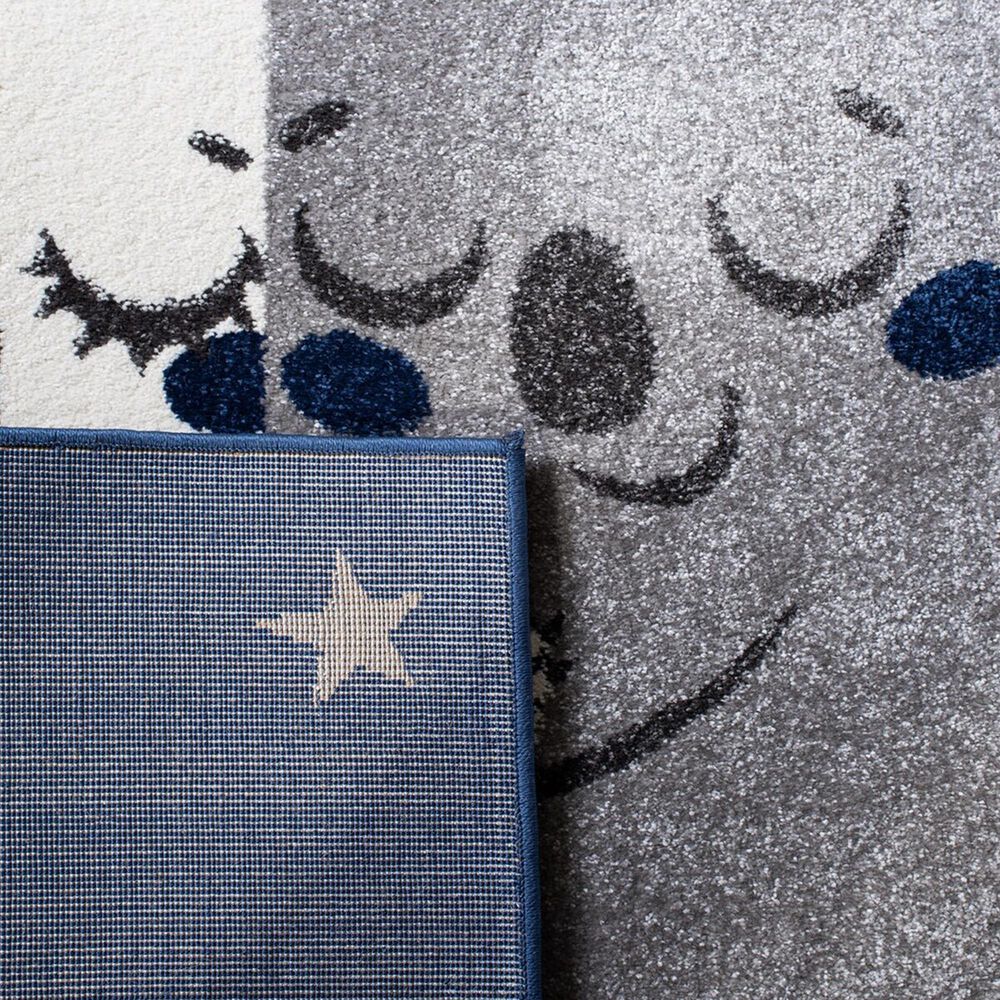 Safavieh Carousel Animals 6&#39;7&quot; x 9&#39; Navy and Grey Kids  Area Rug, , large
