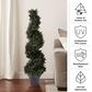 Timberlake 4" Artificial Spiral Cypress Topiary Tree with Pot in Green, , large