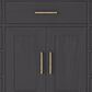 Lexora Home Abbey 48" Single Bathroom Vanity in Black Oak with 2 cm White Carrara Marble Top and Rectangular Sink, , large
