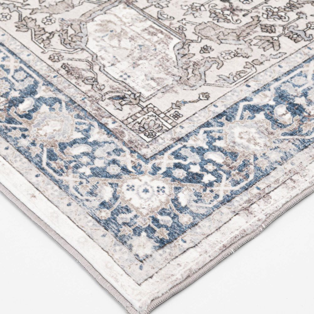 Central Oriental Trisha Yearwood Belmont Jabari 5&#39; x 7&#39; Tan and Dark Blue Area Rug, , large