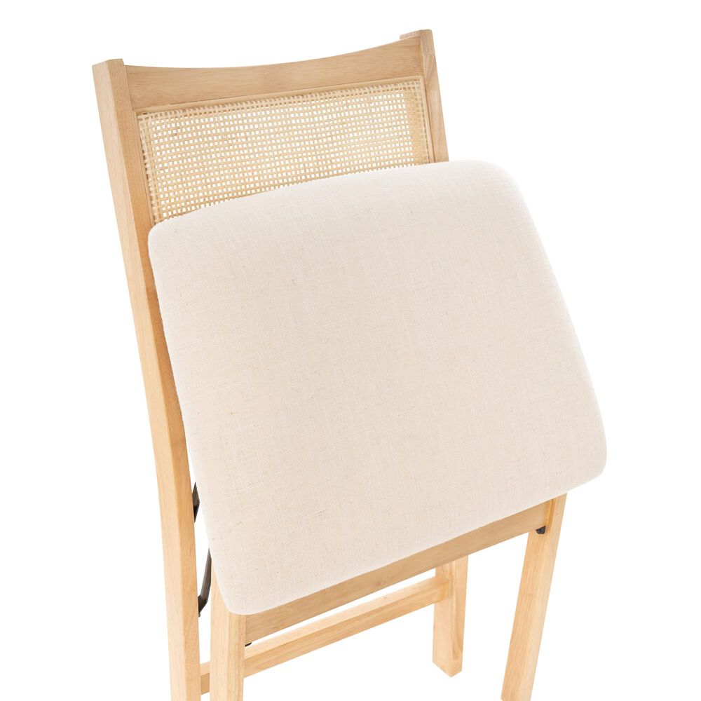 Linon Home Decor Bauer Cane Folding Side Chair in Natural, , large