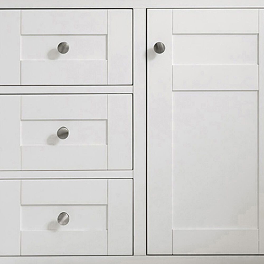 James Martin Vanities Palisades 48&quot; Single Bathroom Vanity in Bright White with 3 cm Charcoal Soapstone Quartz Top and Rectangular Sink, , large