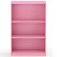 HOMLUX 3-Tier Display Bookshelf with Adjustable Shelves in Pink, , large