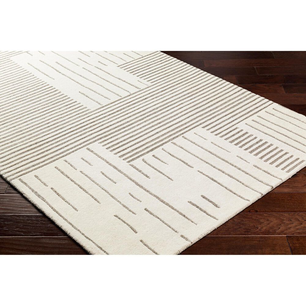 Surya Brook BKO2311 2&#39; x 3&#39; Charcoal and Beige Area Rug, , large