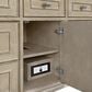 James Martin Vanities Lorelai 48" Single Vanity in Whitewashed Oak with 3 cm Victorian Silver Quartz Top, , large