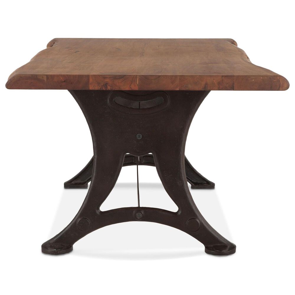 Home Trends &amp; Design Organic Forge 80&quot; Dining Table in Raw Walnut and Antique Zinc - Table Only, , large