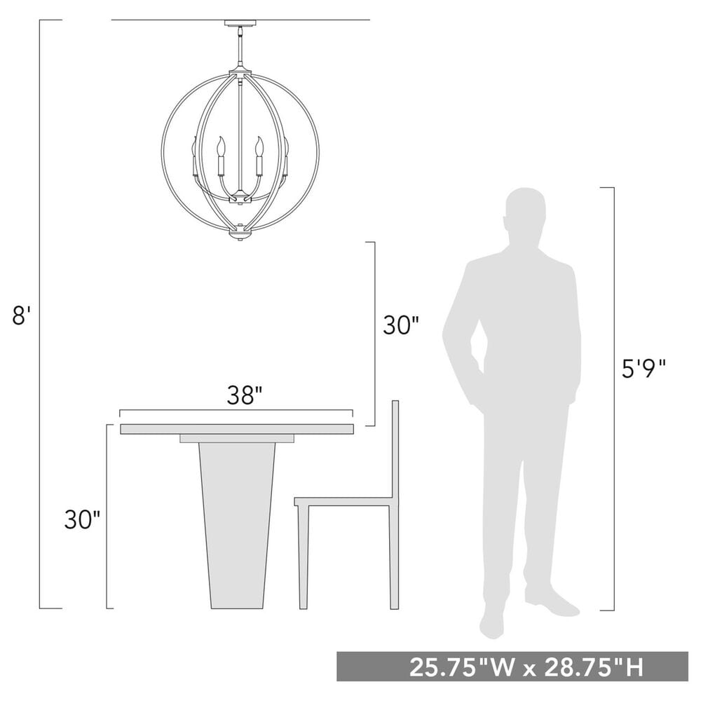 Golden Lighting Colson 6-Light Chandelier in Olympic Gold, , large