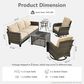 HOMLUX 5-Piece Outdoor Conversation Set in Beige, , large