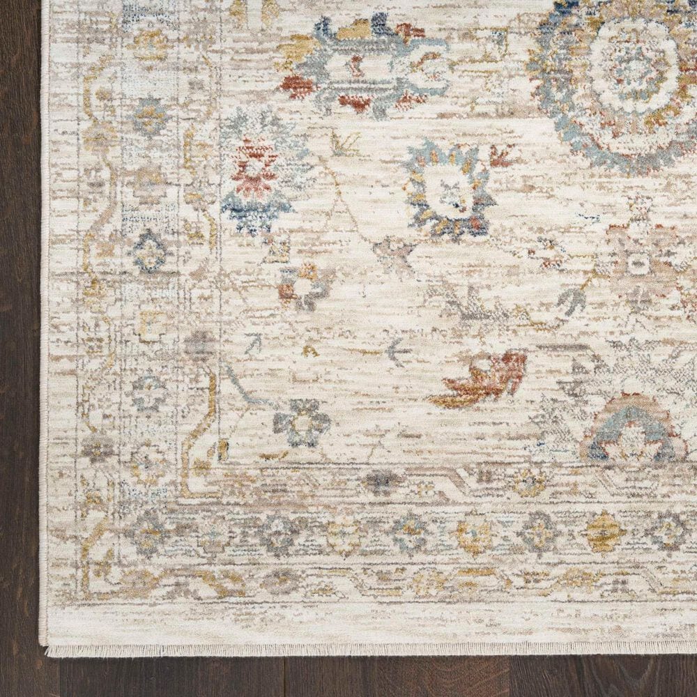 Nourison Antique Fusion ANF04 Ivory and Multicolor 3'11" x 5'10" Area Rug, , large