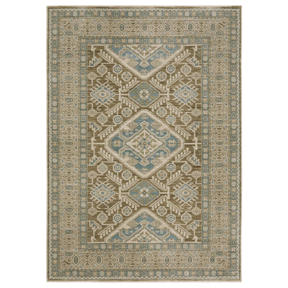Oriental Weavers Maeve MAE08 Brown and Blue 5"3" x 7"6" Area Rug, , large