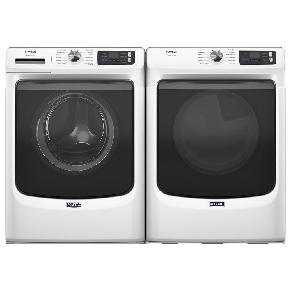 Maytag Maytag 5 Cu. Ft. Capacity Front Load Washer and Maytag 7.3 Cu. Ft. Capacity Front Load Electric Dryer in White, , large