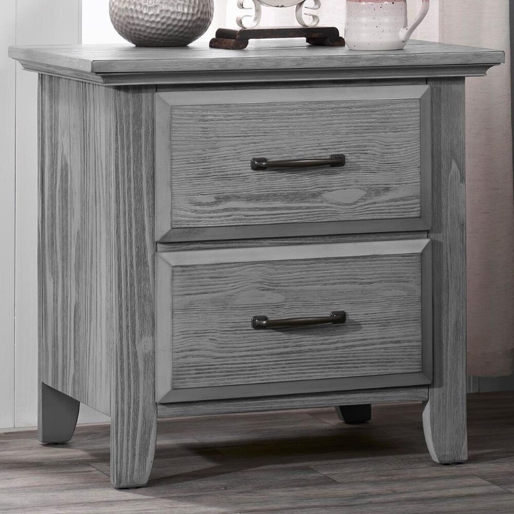 Oxford Baby Willowbrook 2 Drawer Nightstand in Graphite Gray, , large