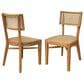 Hearth and Haven Netro Outdoor Dining Chair in Light Brown and Teak (Set of 2), , large