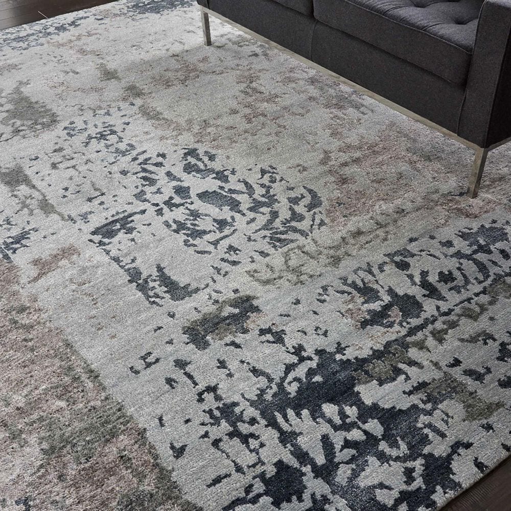 Nourison Silk Shadows 9&#39;9&quot; x 13&#39;9&quot; Silver Grey Area Rug, , large