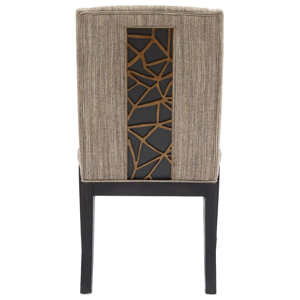 Nicolette Home Ryker Host Upholstered Side Chair with Aged Brass Accents, , large