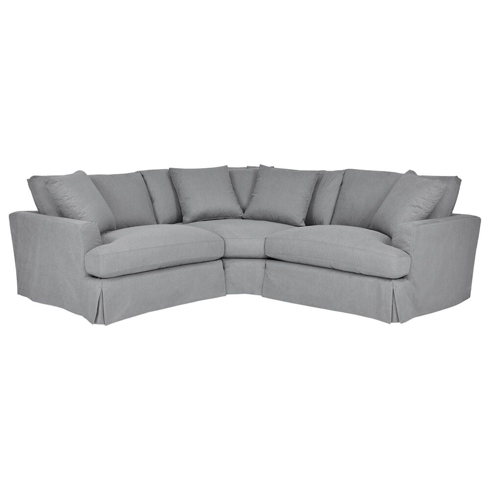 Blue River Ciara 3-Piece Stationary Sectional Sofa in Slate Gray, , large