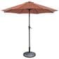Furniture of America Dawn 9" Push Button Tilt and Crank Lift Octagon Patio Umbrella with Base in Red, , large