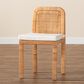 Baxton Studio Zariah Side Chair in Natural Brown (Set of 2), , large