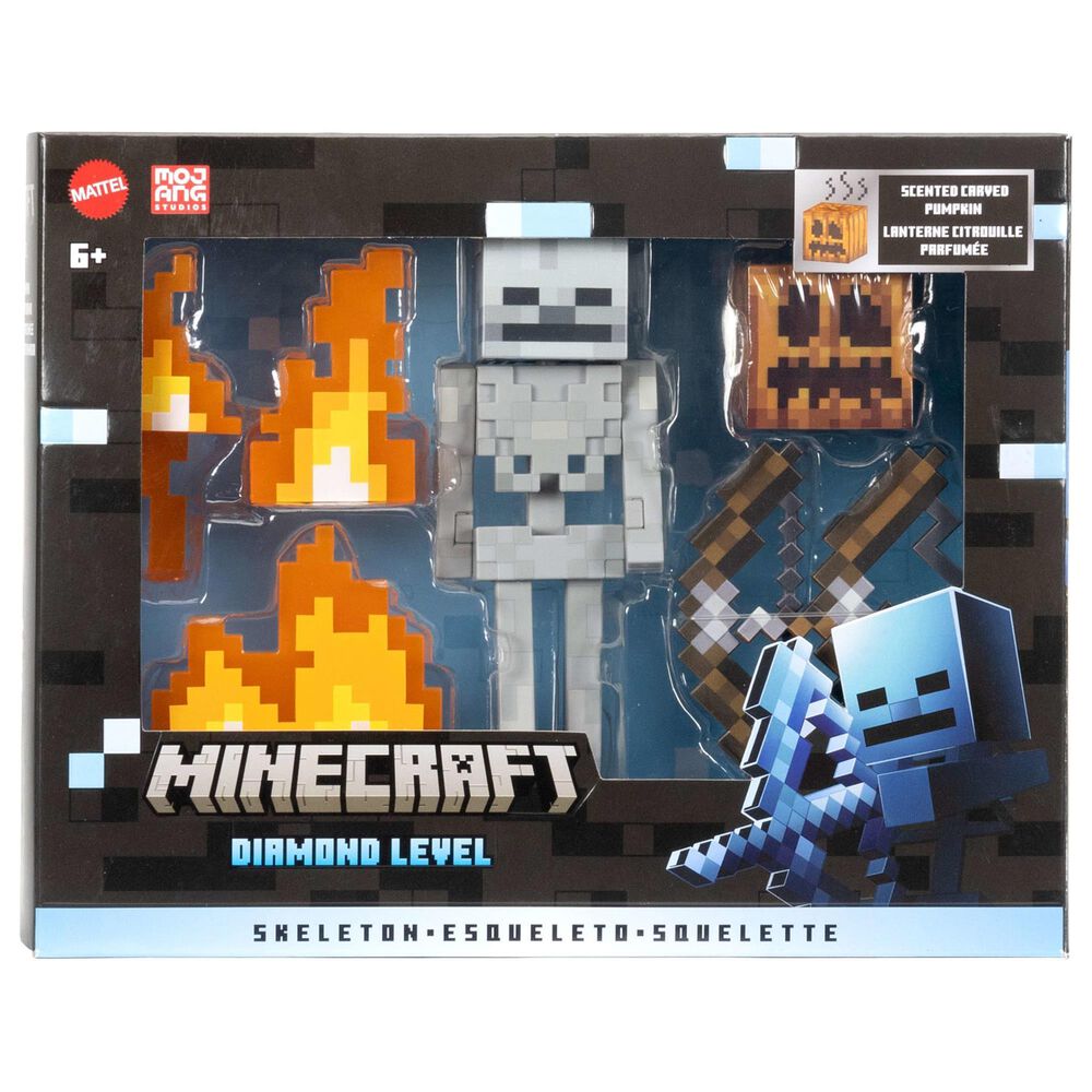 Mattel Minecraft Diamond Level Skeleton Action Figure, , large