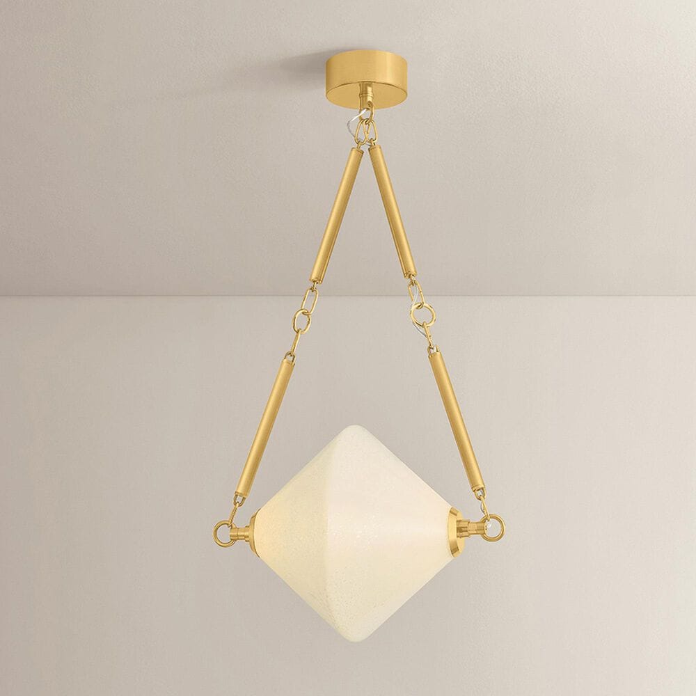 Corbett Lighting Solara 1-Light Pendant in Vintage Polished Brass, , large