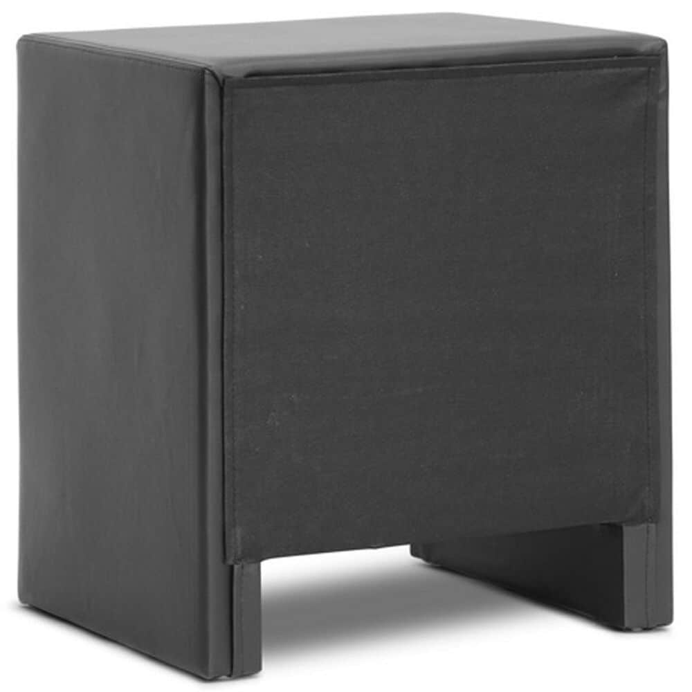 Baxton Studio Frey 2-Drawer Nightstand in Black, , large