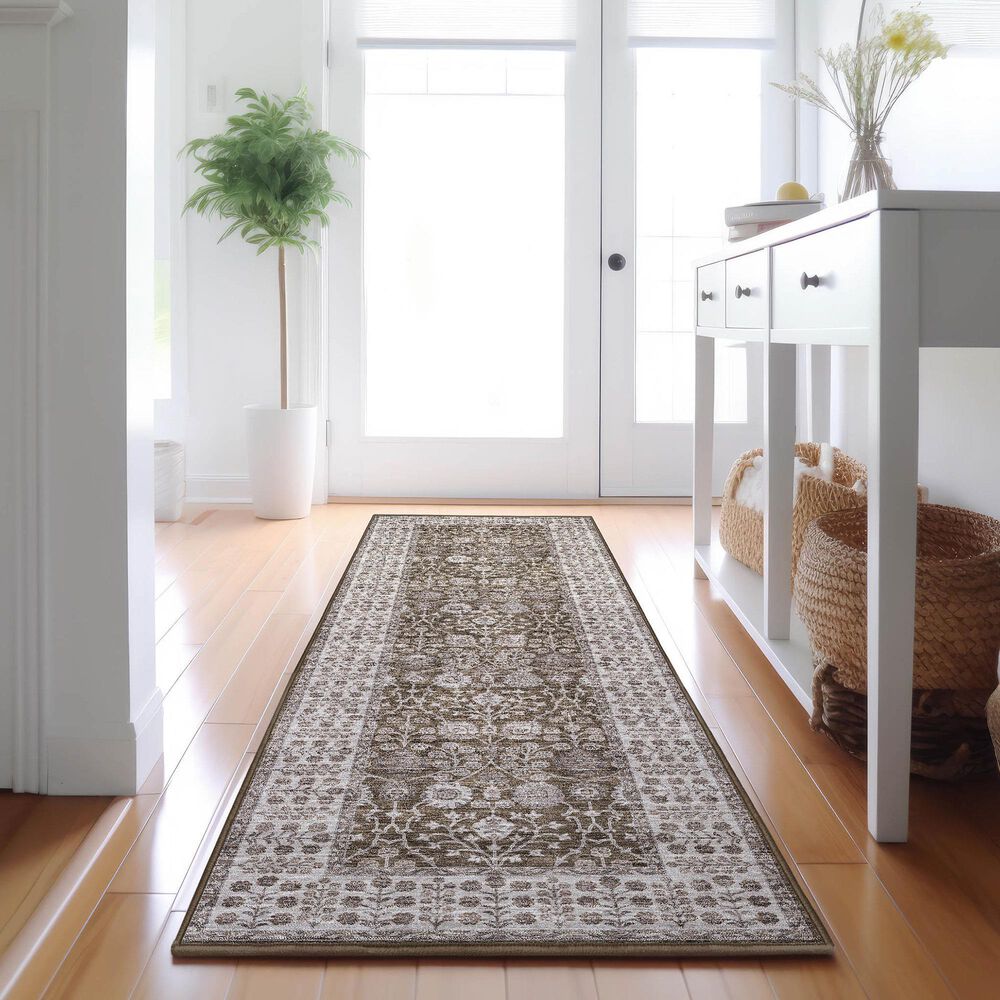 Dalyn Rug Company Hatay HY8 2&#39;3&quot; x 7&#39;6&quot; Chocolate Runner, , large