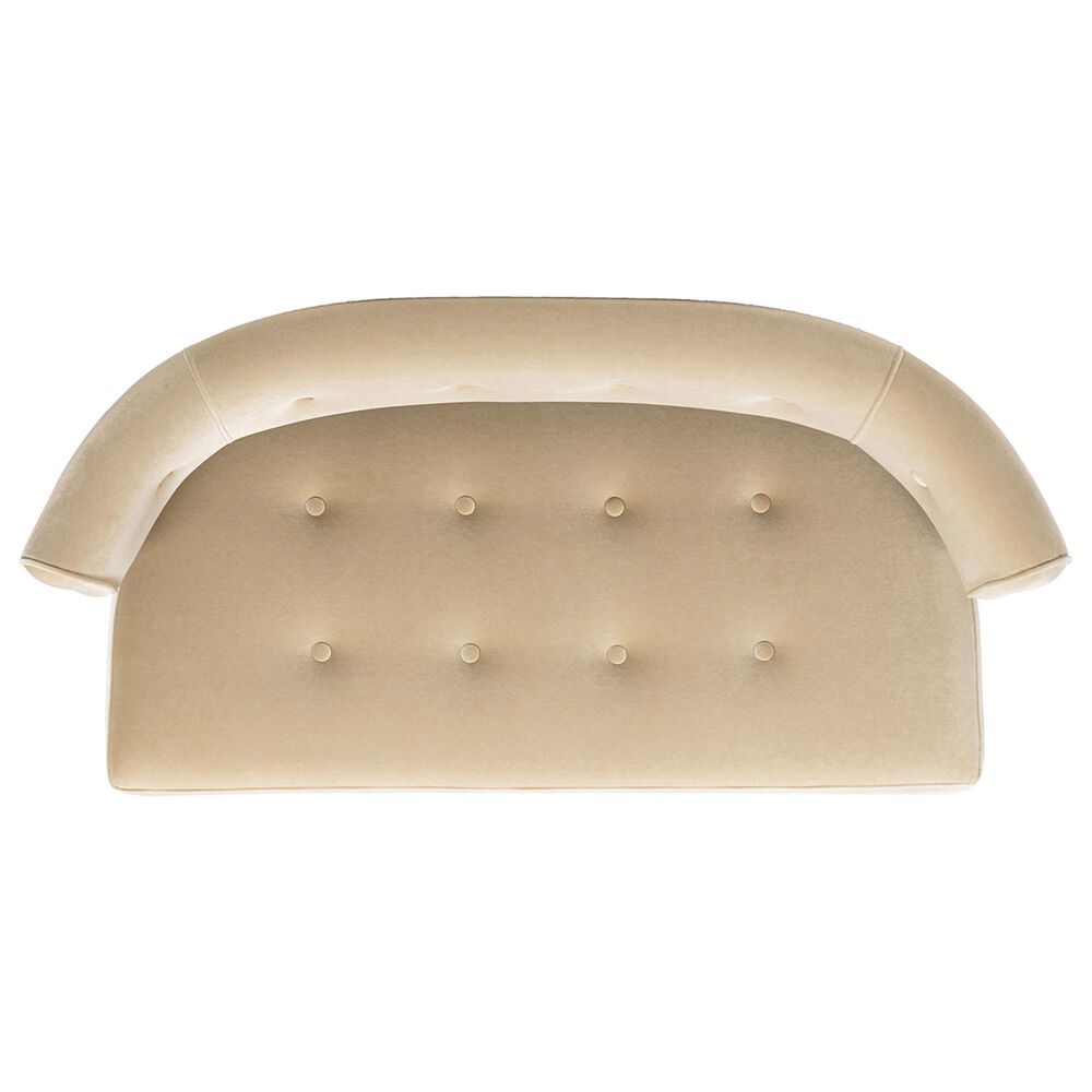 Jennifer Taylor Home Jared Bench Settee in Fawn Brown Velvet, , large