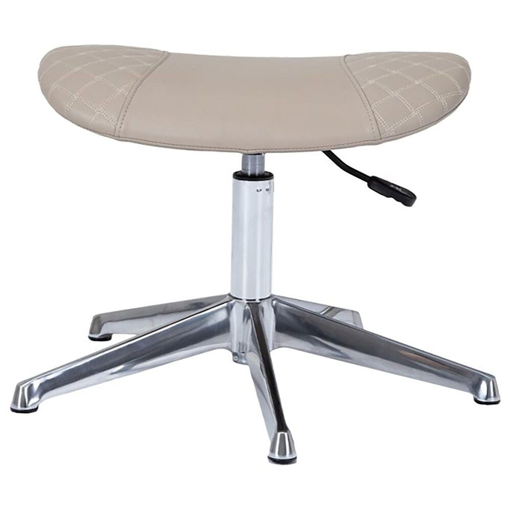 Osaki Bliss Vegan Leather Massage Ottoman in Taupe, , large
