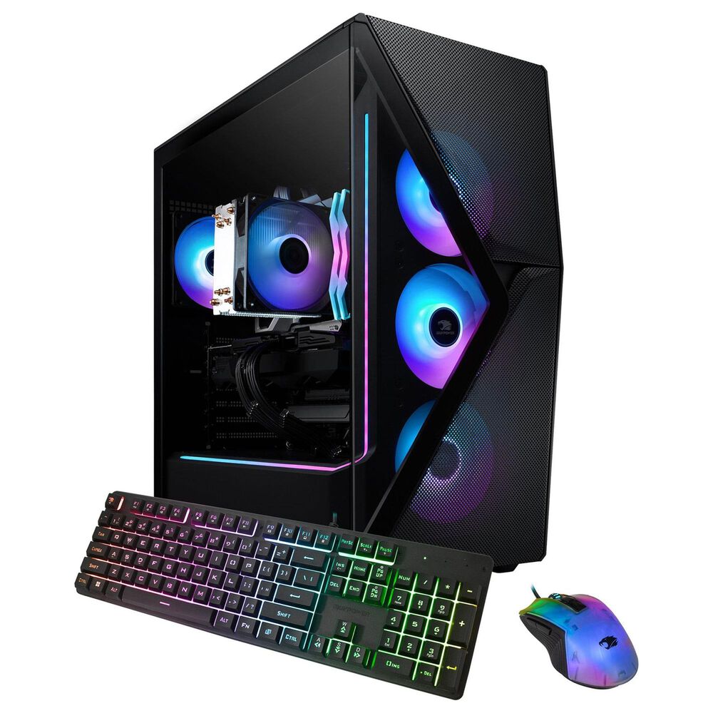 iBUYPOWER Slate 8 MESH Gaming PC Desktop | AMD Ryzen 7 8700F - 32GB RAM - NVIDIA GeForce RTX 5070 Graphics - 1TB SSD in Black, , large