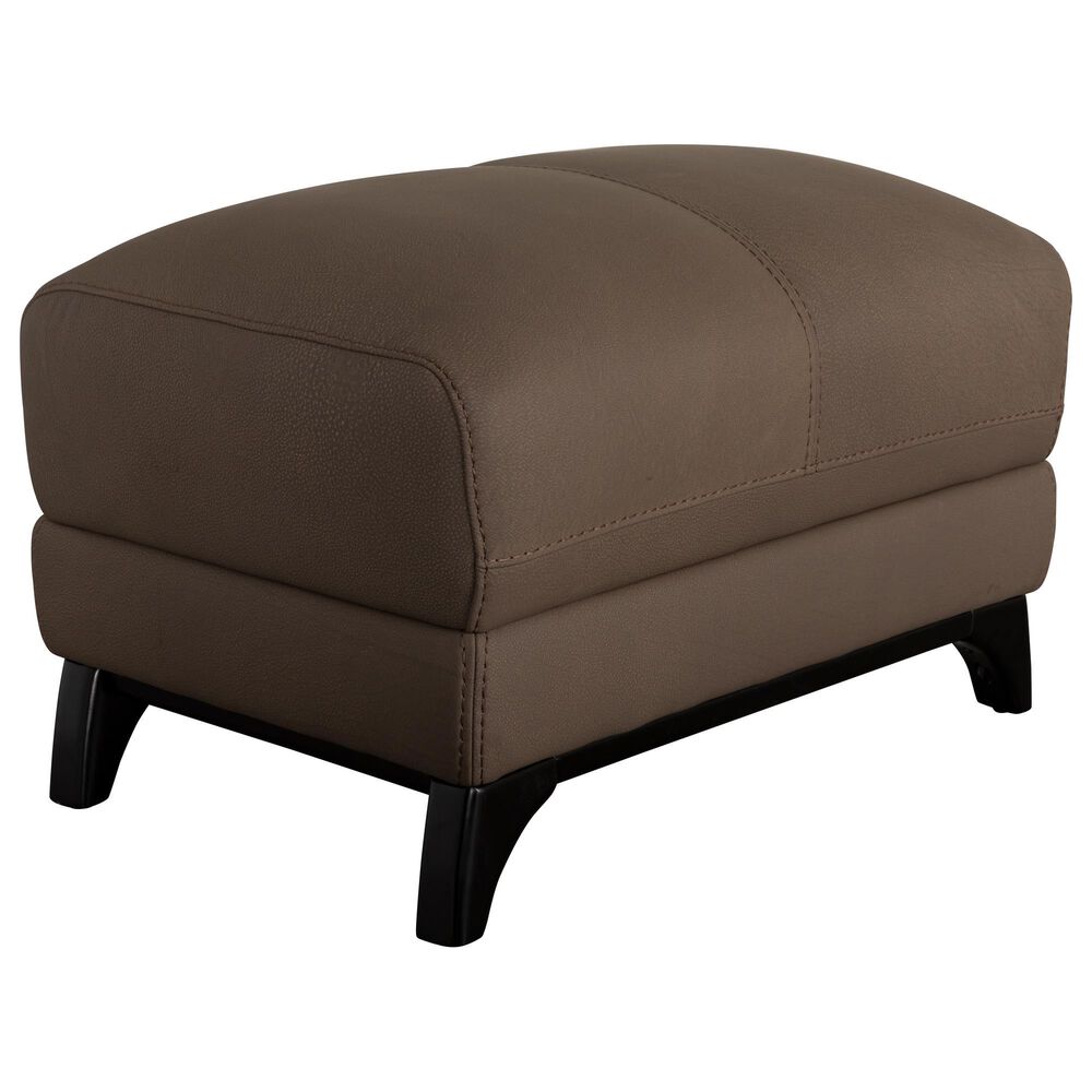 Sienna Designs Large Leather Ottoman in Stonewash Olive, , large