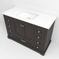 Lexora Home Dukes 48" Single Bathroom Vanity in Espresso with 2 cm White Quartz Top and Rectangular Sink, , large