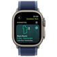 Apple Watch Ultra 3 (GPS+Cellular) 49mm Titanium Case with Blue/Bright Blue Trail Loop - S/M in Natural and 2-Year AppleCare+, , large
