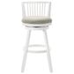 Armen Living Harper 30" Swivel Bar Stool in Matte White, , large