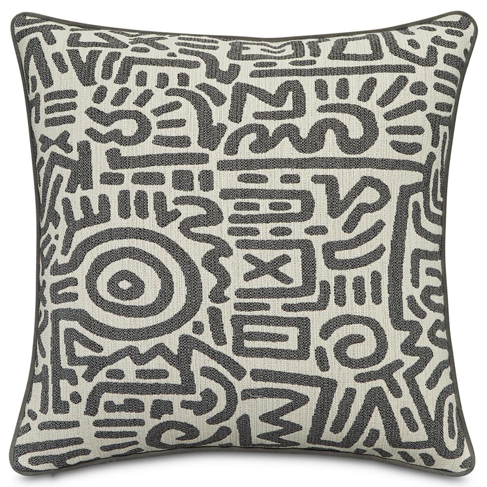 Vista Haus Halsey 19" x 19" Square Throw Pillow in Slate, , large