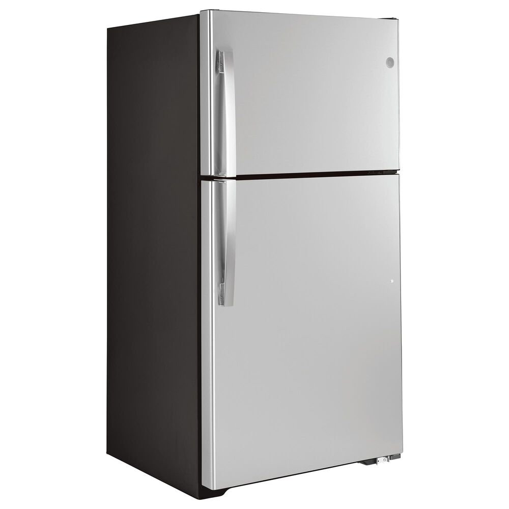 GE Appliances 21.9 Cu. Ft. Top-Freezer Refrigerator with ADA Compliant in Stainless Steel, , large