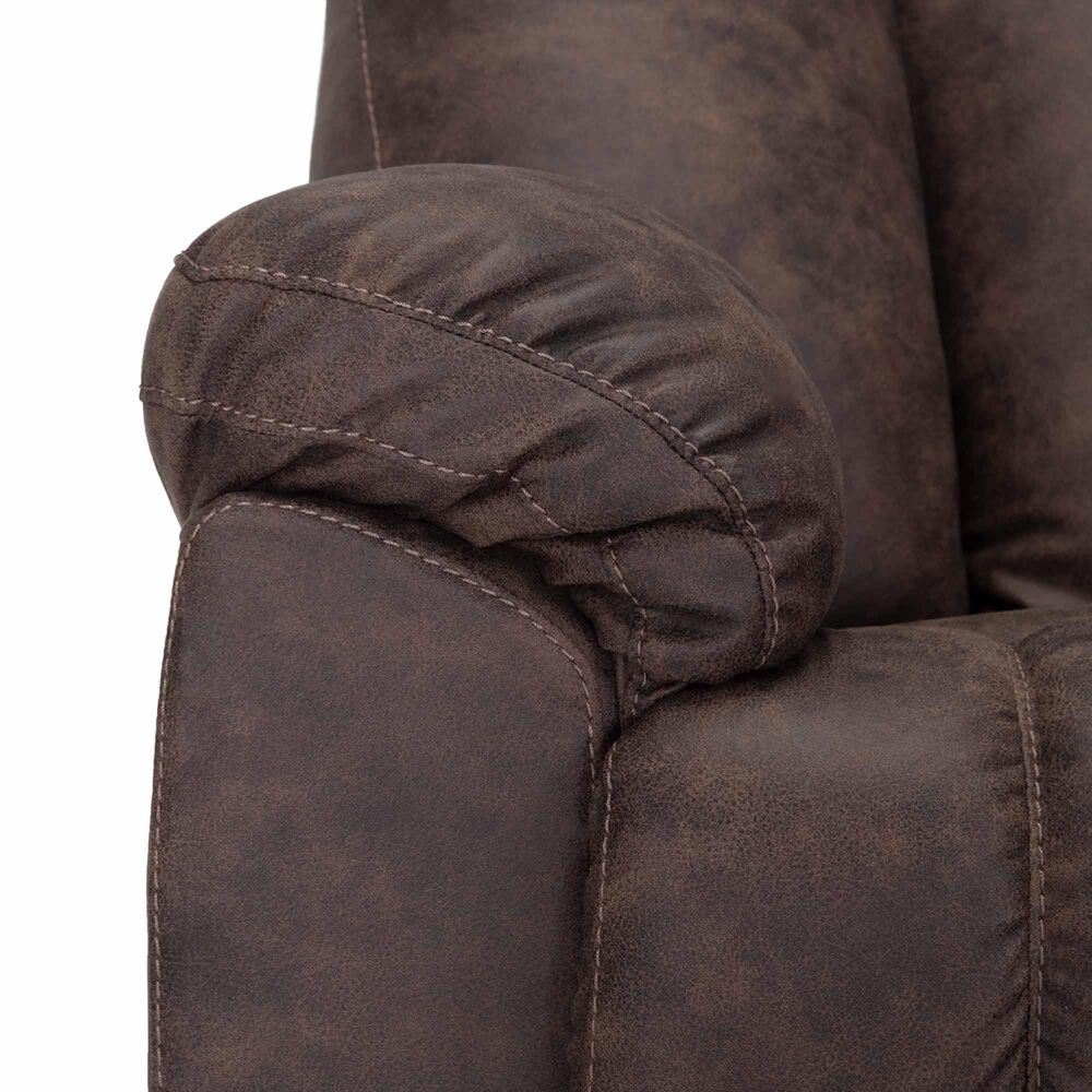 Moore Furniture Connery Manual Swivel Rocker Recliner in Amargo Coffee, , large