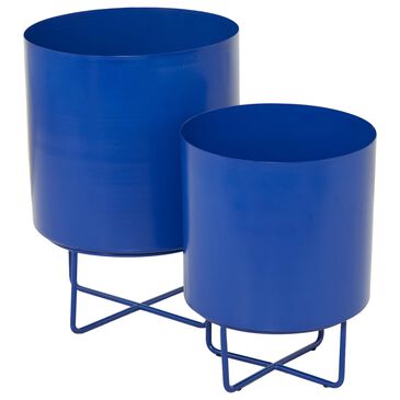 Maple and Jade 16" x 12" Modern Planter in Blue (Set of 2), , large