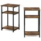HOMLUX 3-Tier Metal Frame End Table with Storage Shelves in Amber Pine and Black (Set of 2), , large