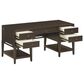 Riva Ridge Sutton 64" Half Pedestal Desk in French Roast, , large