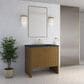 James Martin Hudson 36" Single Bathroom Vanity in Honey Oak with 3 cm Charcoal Soapstone Silestone Top and Rectangular Sink, , large