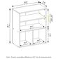 HOMLUX 3-Tier Display Bookcase with Adjustable Shelves in White, , large