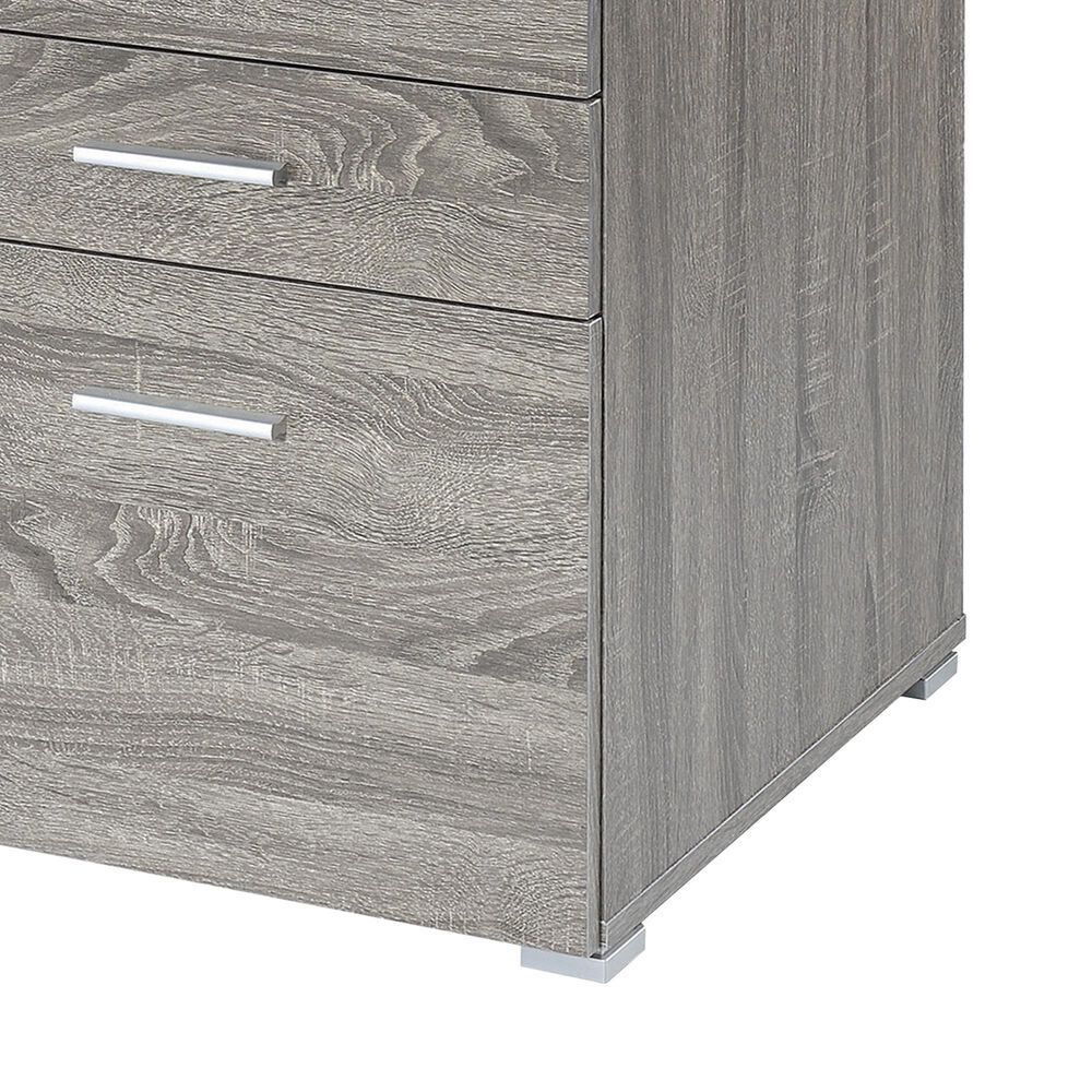 Pacific Landing Brennan 3-Drawer Office Desk in Weathered Grey and Silver, , large