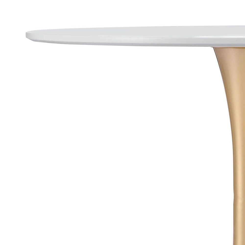 Zuo Modern Opus Dining Table in White/Gold, , large