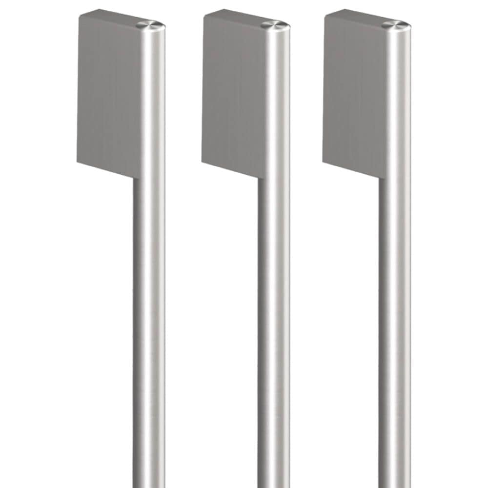 Fisher & Paykel 3-Piece Contemporary Round Handle Kit for Integrated French Door Refrigerator Freezer in Brushed Silver, , large