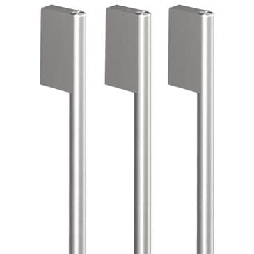 Fisher & Paykel 3-Piece Contemporary Round Handle Kit for Integrated French Door Refrigerator Freezer in Brushed Silver, , large