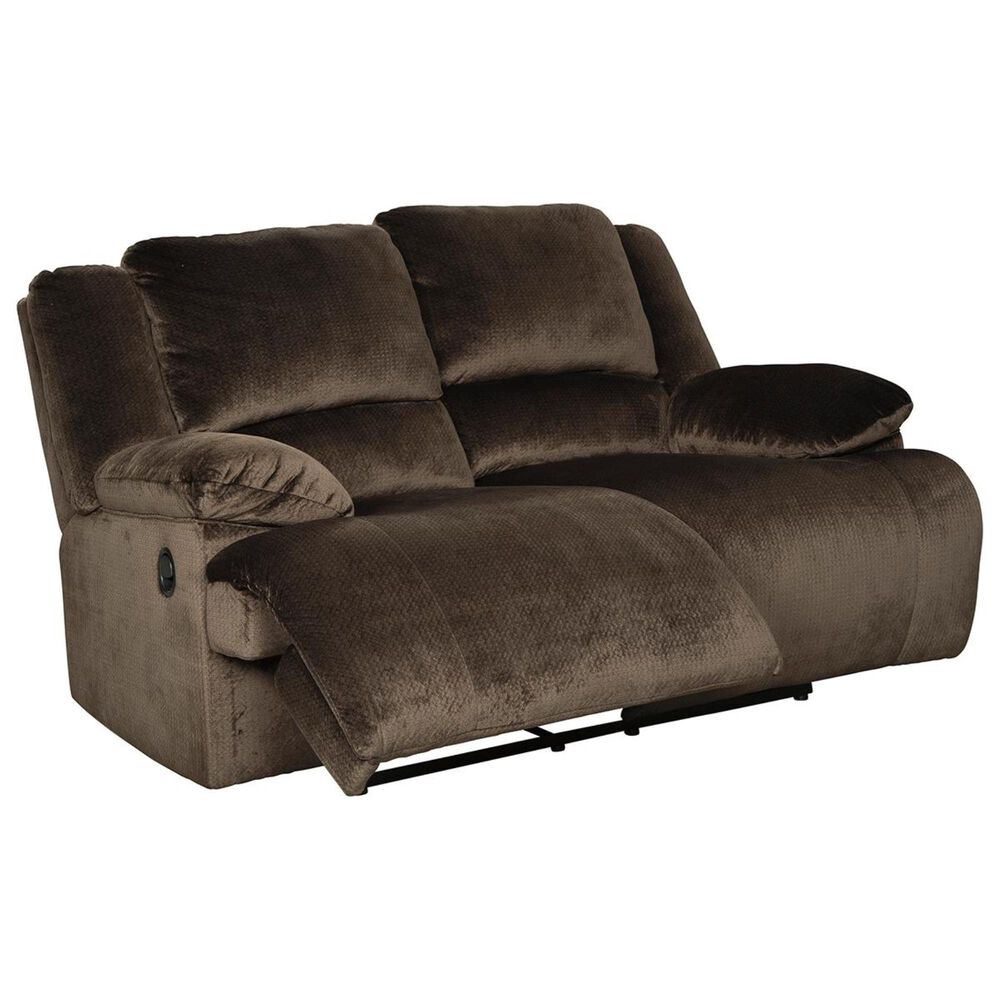 Signature Design by Ashley Clonmel Manual Reclining Loveseat in Chocolate, , large