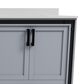 Lexora Home Ziva 80" Double Bathroom Vanity in Dark Grey with 2 cm White Quartz Top and Rectangular Sinks, , large