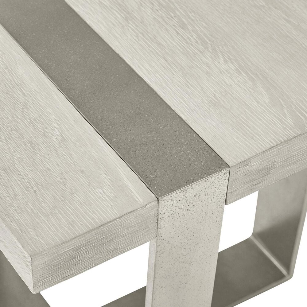 Bernhardt Tempo Side Table in Larza and Satin Nickel, , large