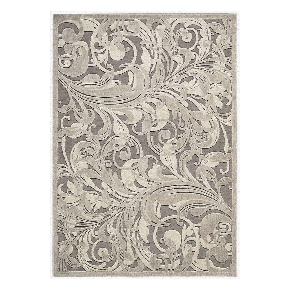 Nourison Graphic Illusions GIL01 3'6" x 5'6" Grey Camel Area Rug, , large